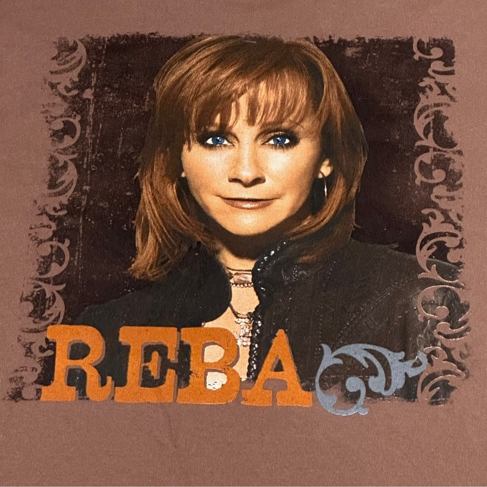 Reba McEntire 2007 Tour T-Shirt 2XL Brown Gildan Country‎ Music Concert Tee - Picture 2 of 6